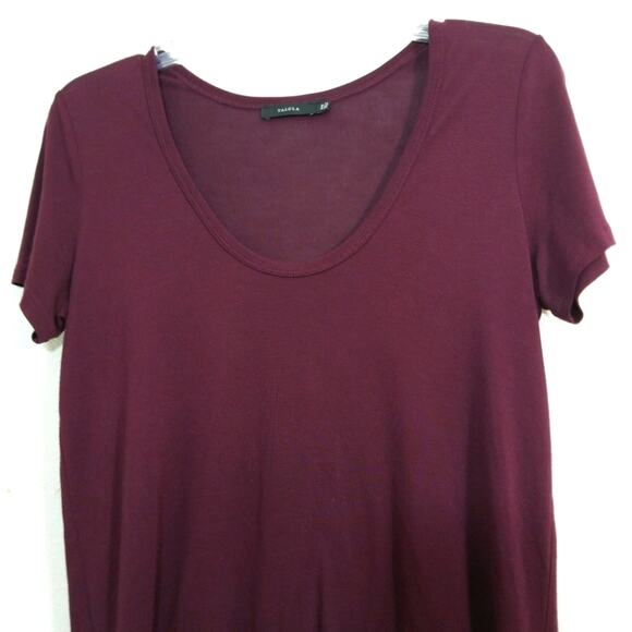Talula plum super soft perfect scoop neck tee XXS - Picture 2 of 7